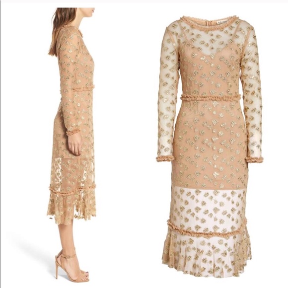 For Love & Lemons Garden Tulle Midi Dress - Picture 5 of 6